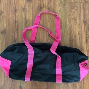 Bloomingdales black pink medium/large size tote bag with zipper gym bag